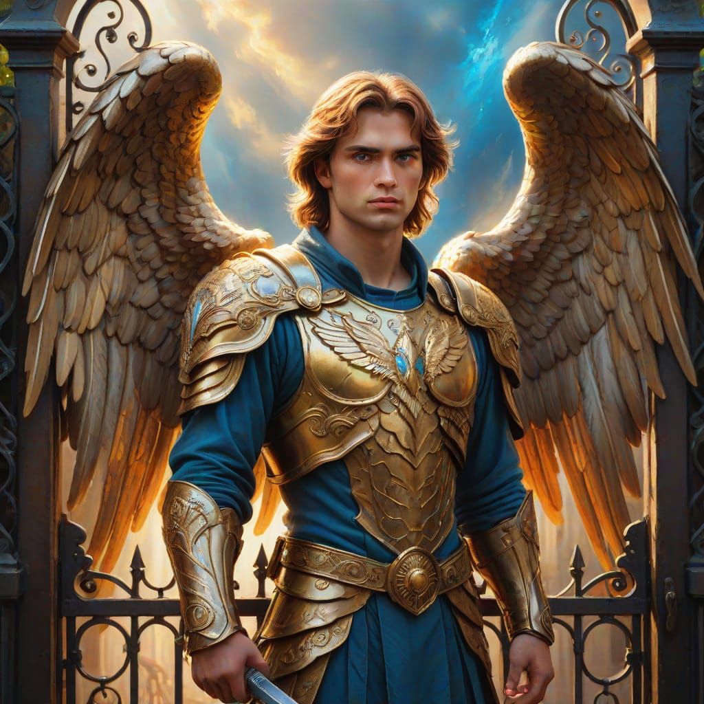 Archangel Uriel: A Hyper-Realistic Digital Portrait
