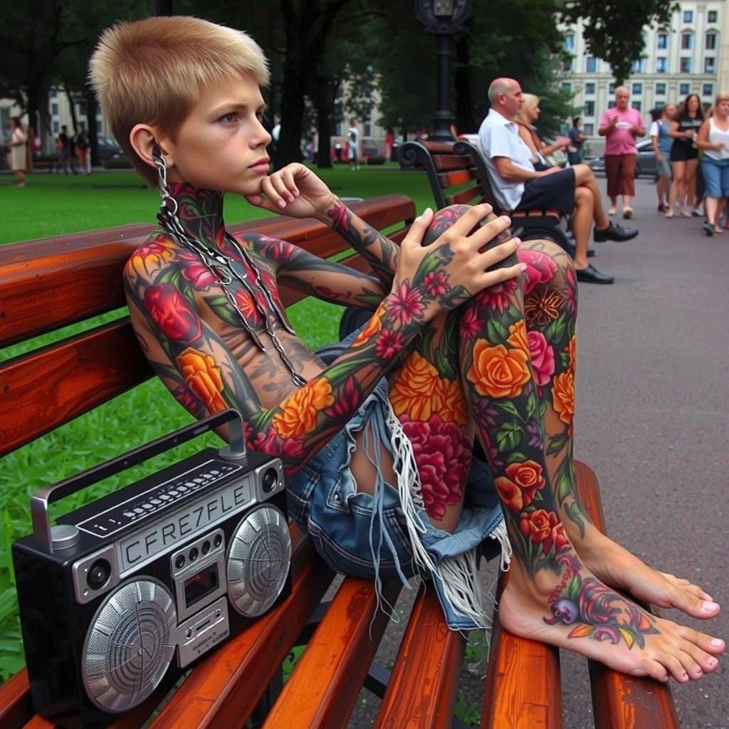 Freddy Krueger in Dark Tattoo Parlor Scene