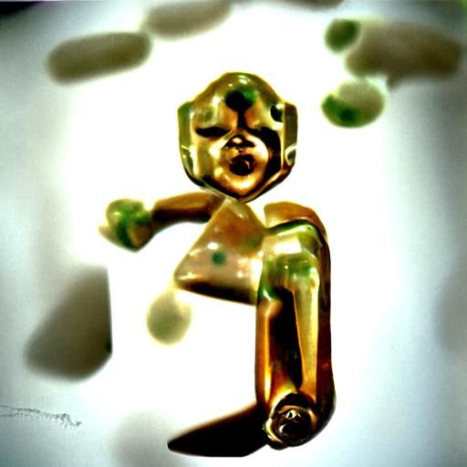 Child made of boogers art deco