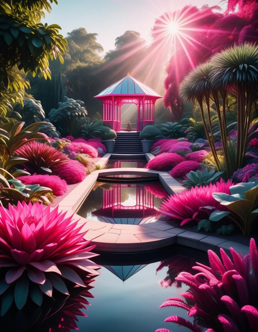 Fabulous Diamond Botanical Garden in Hot Pink