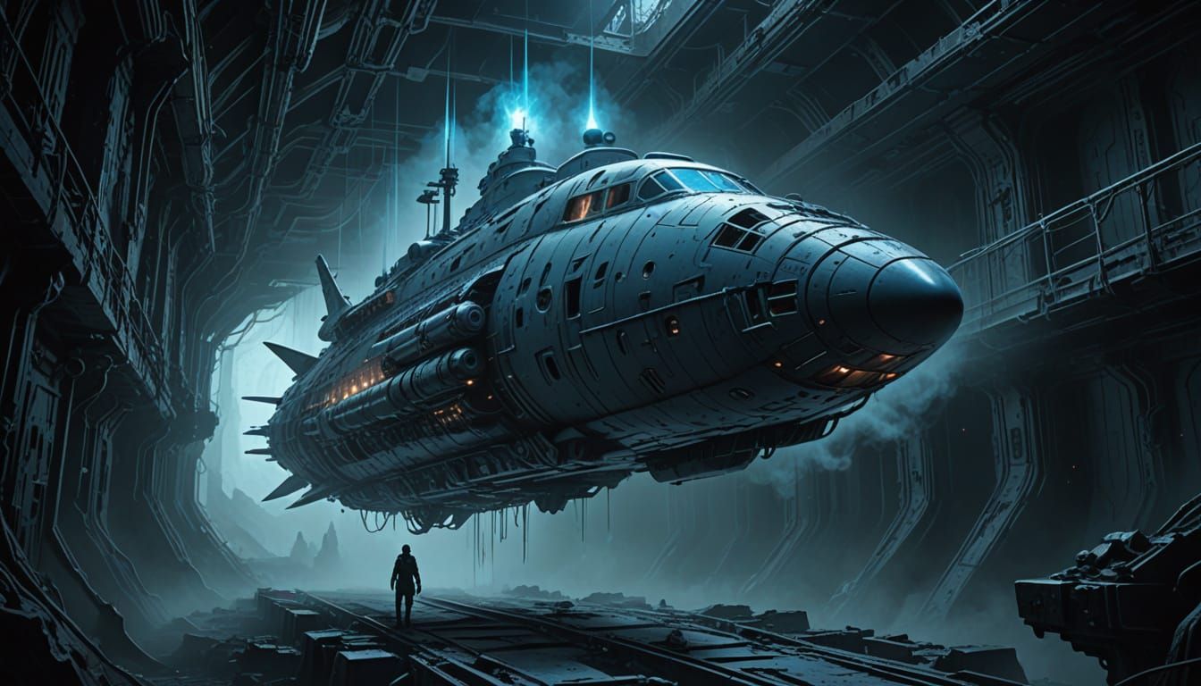 Spectral Phantom in Derelict Spaceship