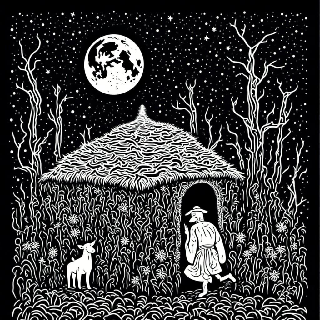 Graffiti Style Moon Illustration