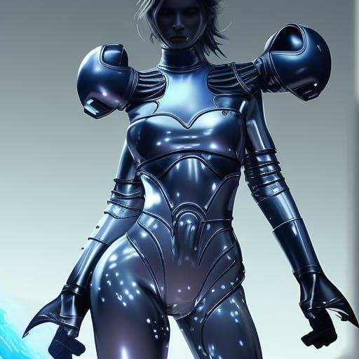 Mech Warriors in Latex Suits: 8k Dark Fantasy Art