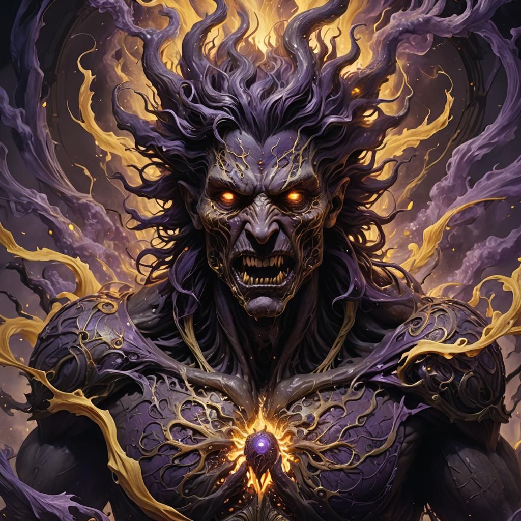 Inner Monster Emerges in Dark Fantasy Art