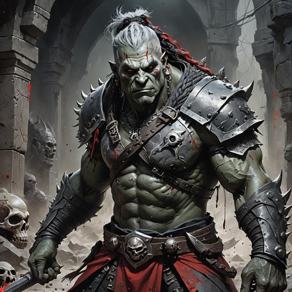 Orc High Priestess: Fantasy Splash Art