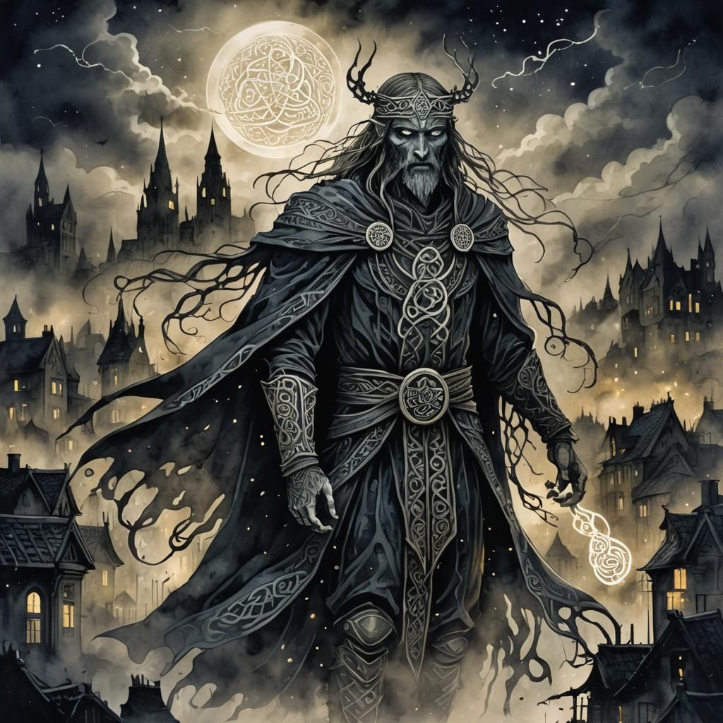 Mystical Celtic Being Emerges in Dark Fantasy Anime