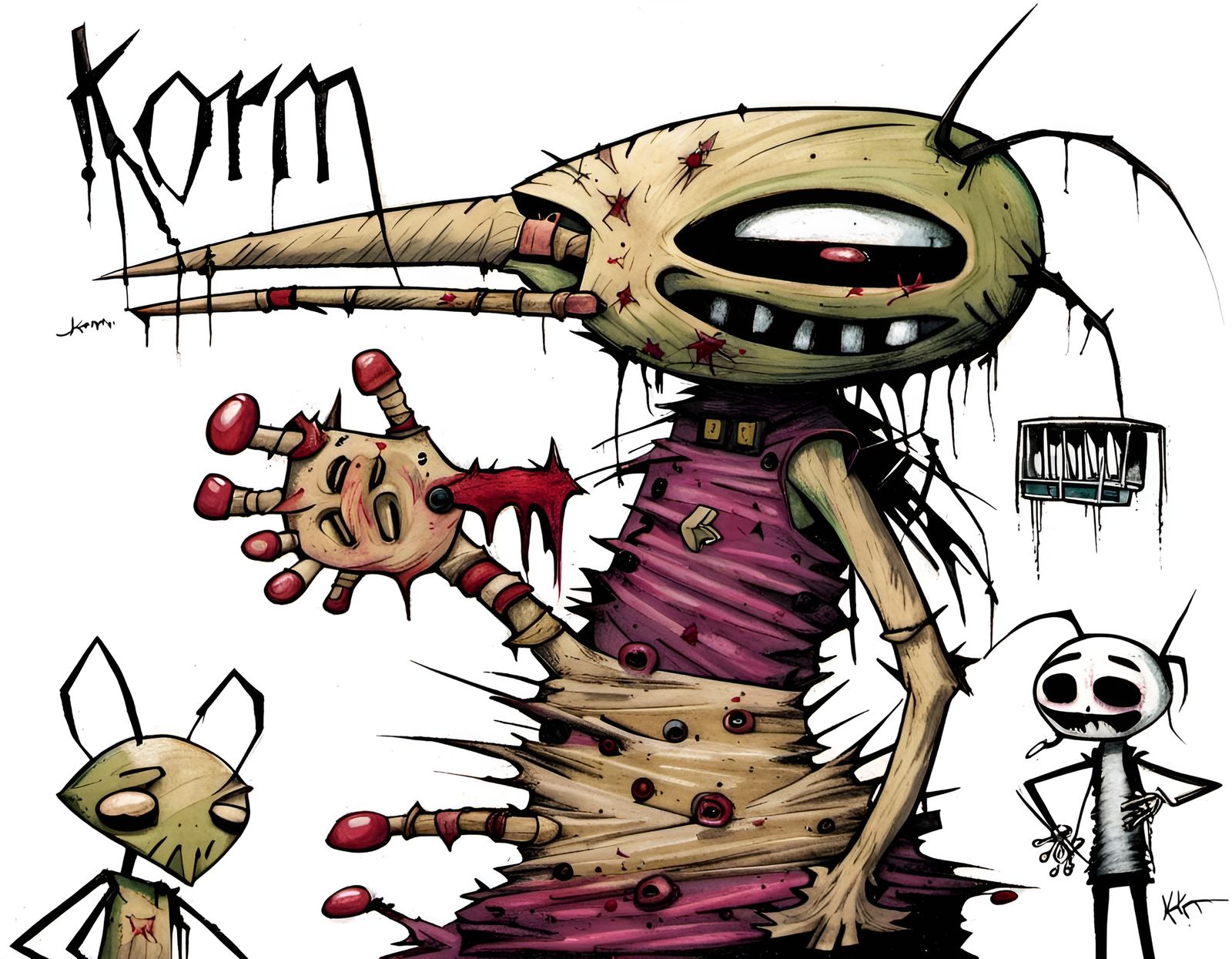 Korn — Untitled (2007) as designed by Jhonen Vasquez