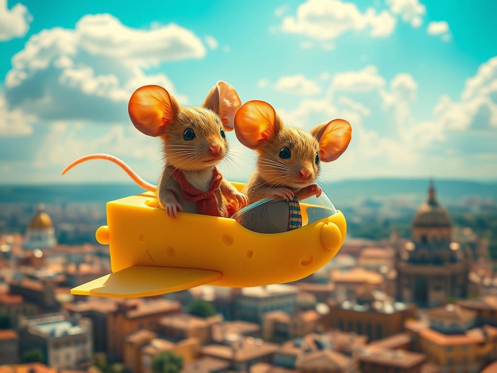 Cute Mice Soar Over Cheesy Rome in a Mission Impossible Adve...