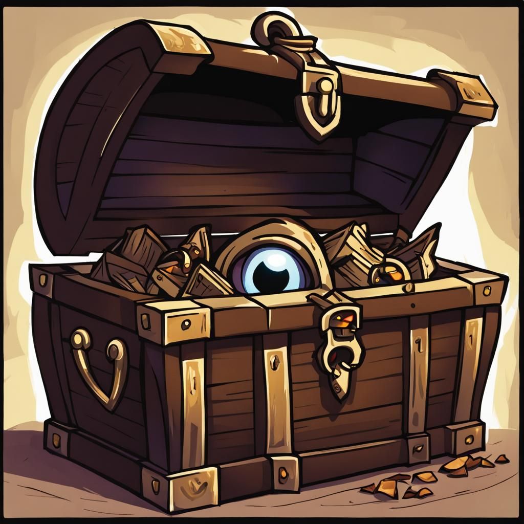 Sinister Eyes Guarding Treasure Chest