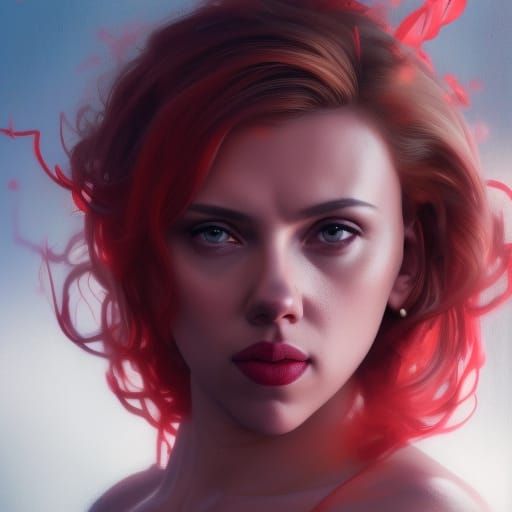 Scarlett Johansson Red