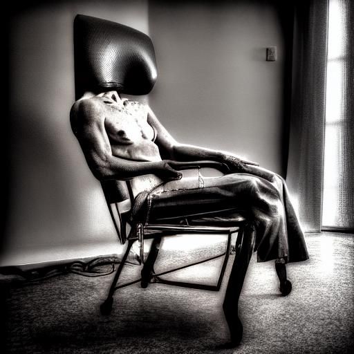 Intricate, Hyperrealistic Image of Pain and Confinement