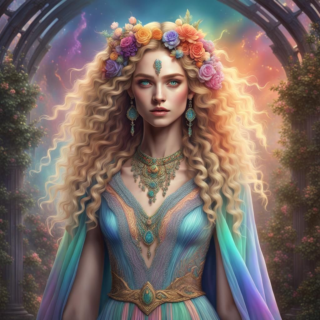 Spring Witch in Grecian Gown