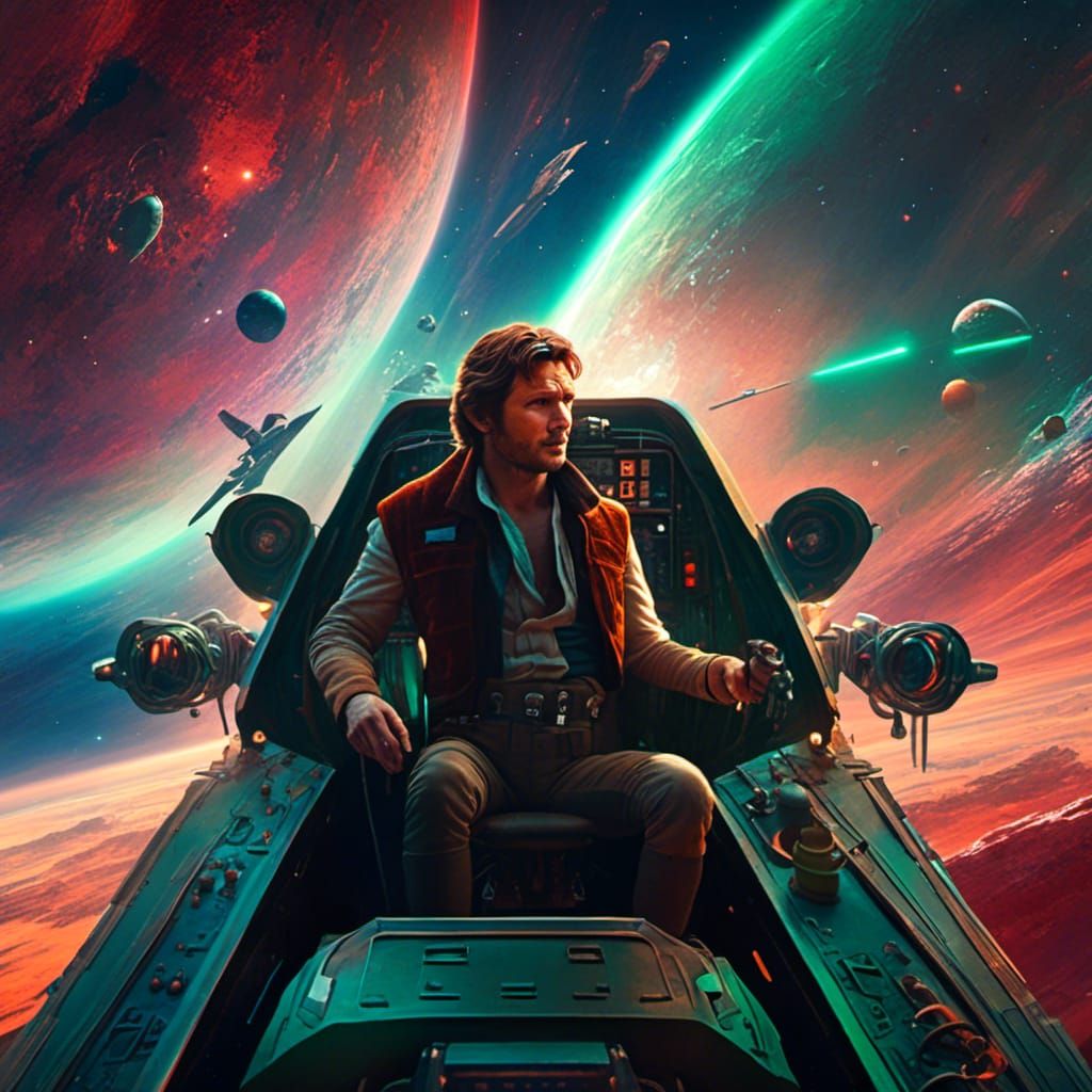 Han Solo Navigates Space: Fantasy Concept Art