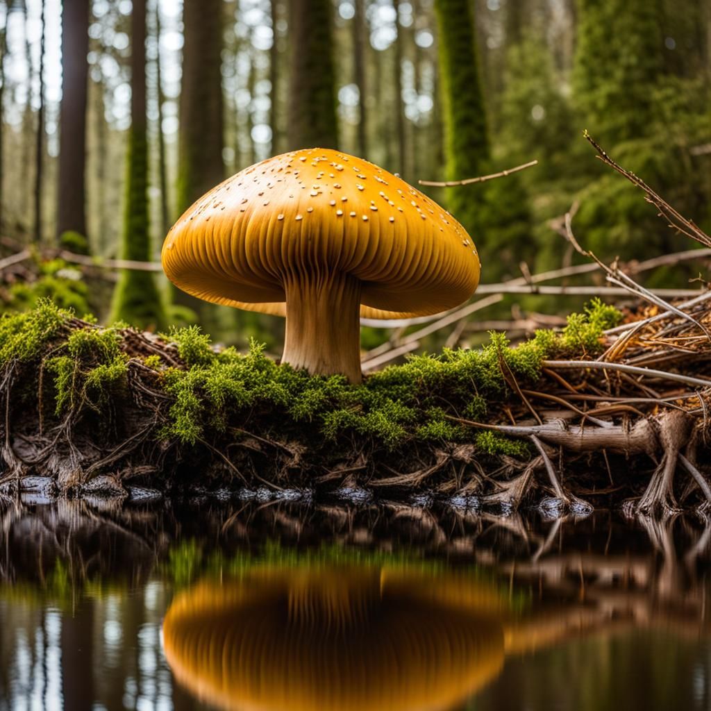 Giant Mushroom in Forest