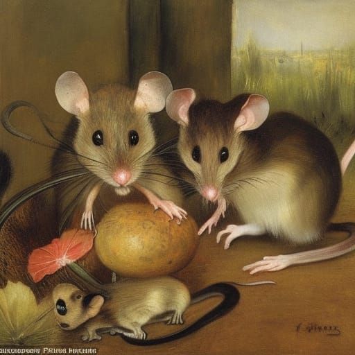 Allegorical Animal Scene in Baroque Style