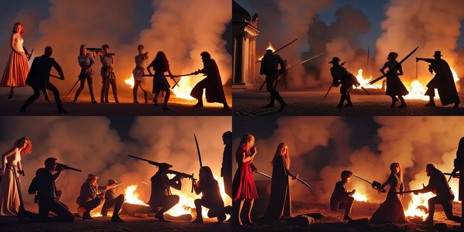 Rome Sword Fight with Magic: Digital Portrait