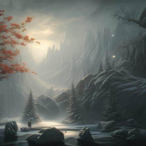 Autumn to Winter Seasonal Change in Chiaroscuro