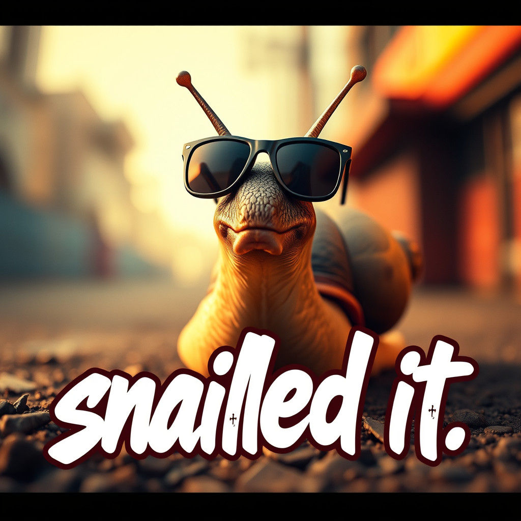Trendy Snail Achieves Victory in Cinematic Style