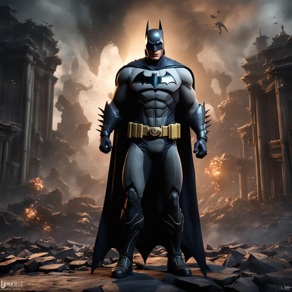 Smoke as Batman: Gods Among Us, Detailed Painting