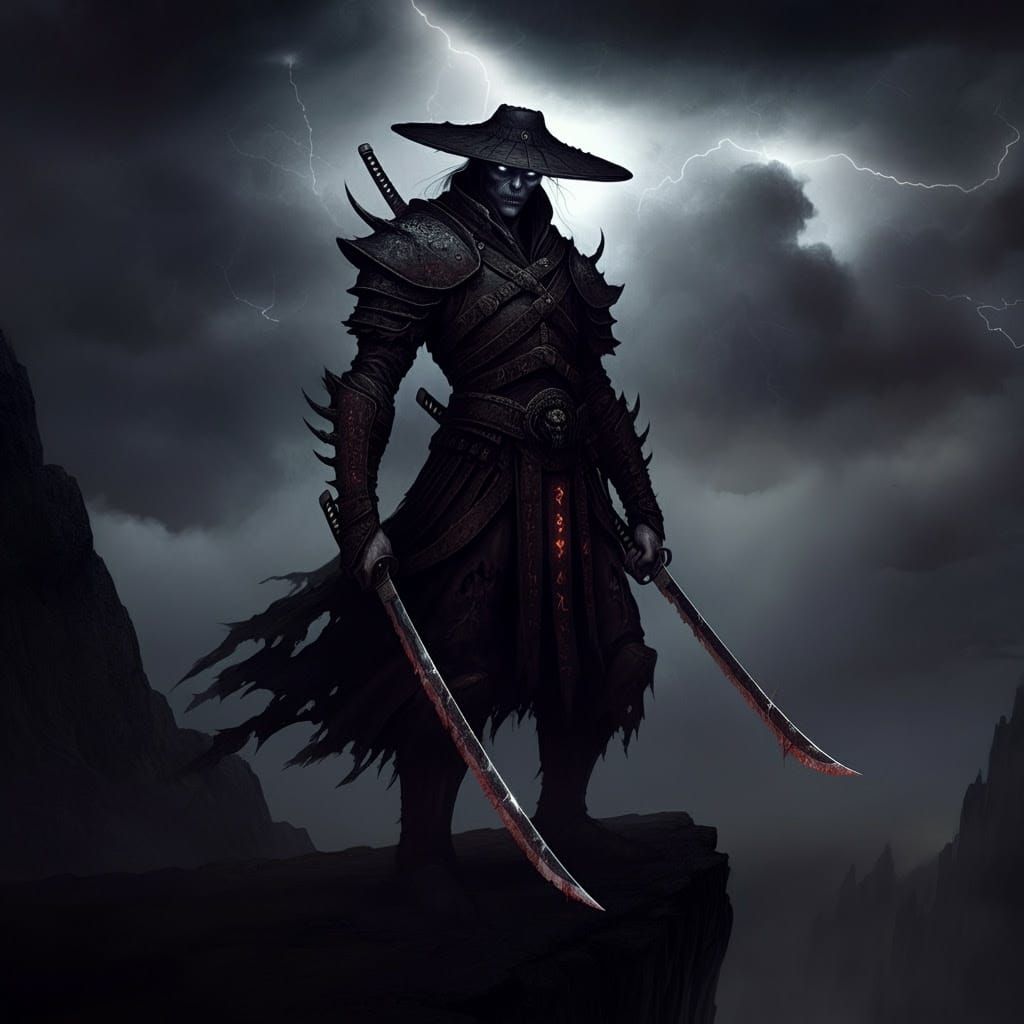 Eternal Vigilante Silhouetted Against Turbulent Skies