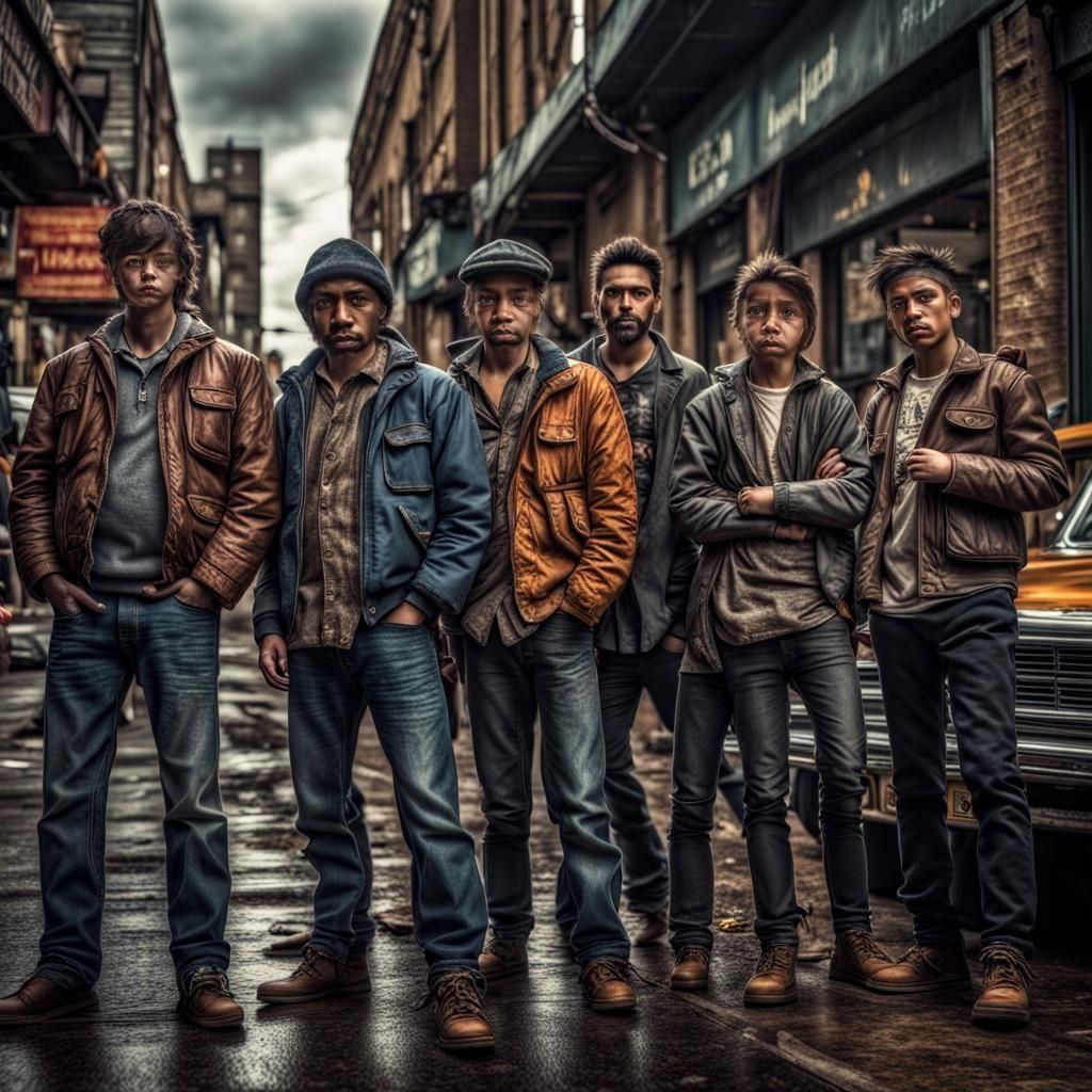 Hyperrealistic Group Portrait in Cinematic Style