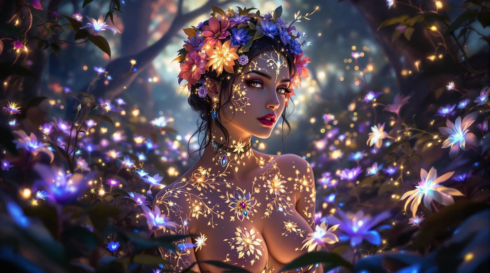 Enchanted Forest Maiden in Digital Fantasy Art
