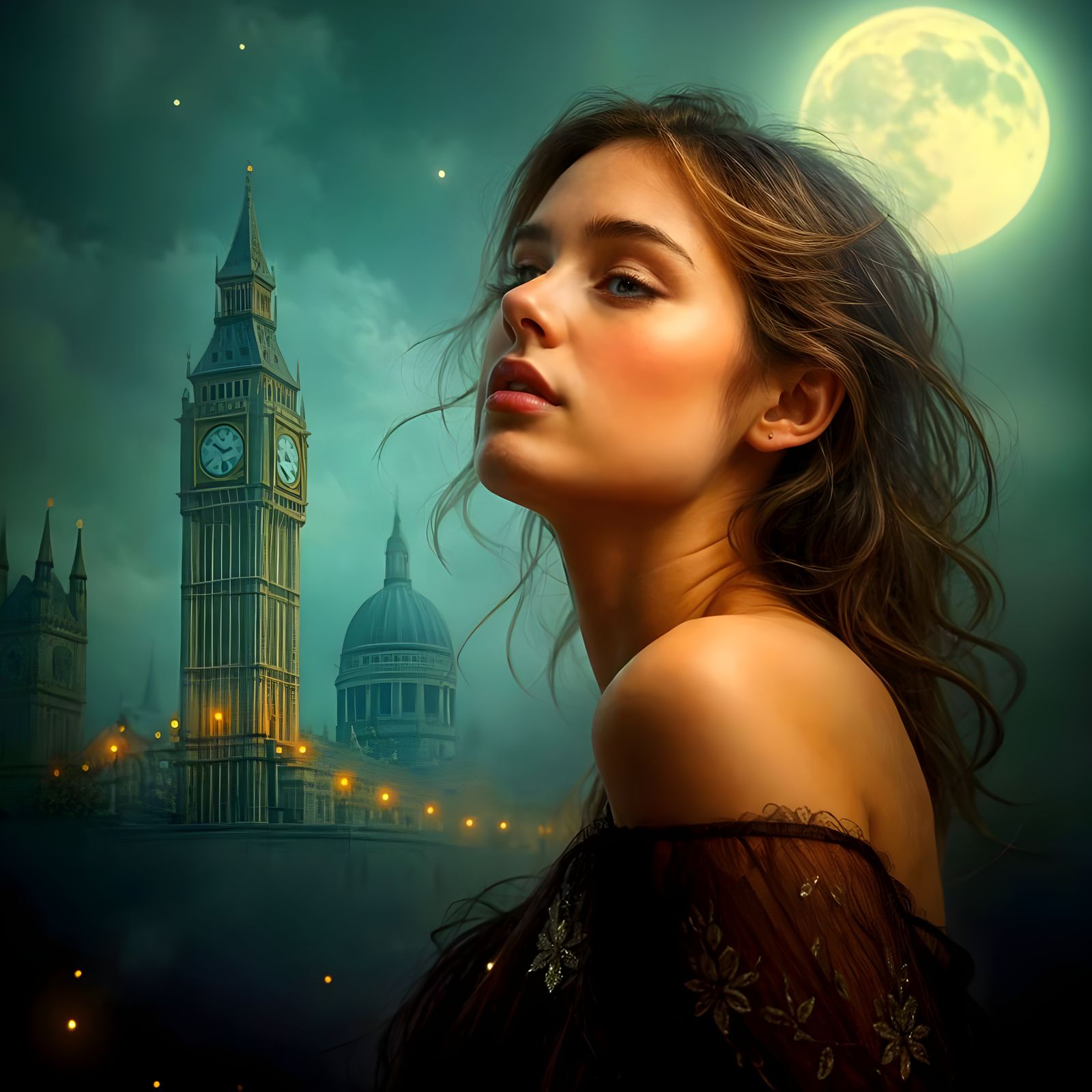 Ethereal London Beauty in Dreamlike Masterpiece