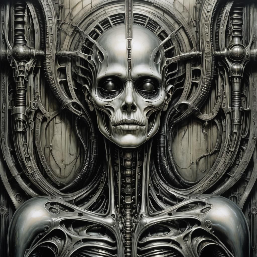 Gothic Pain: A Biomechanical HR Giger Nightmare