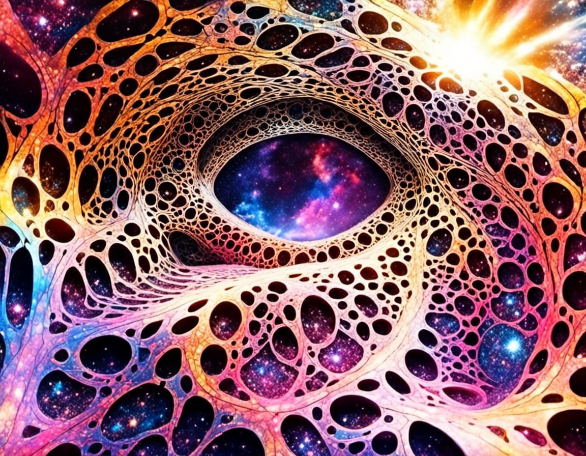 Psychedelic Wormhole Travel with Night Sparkle Effect