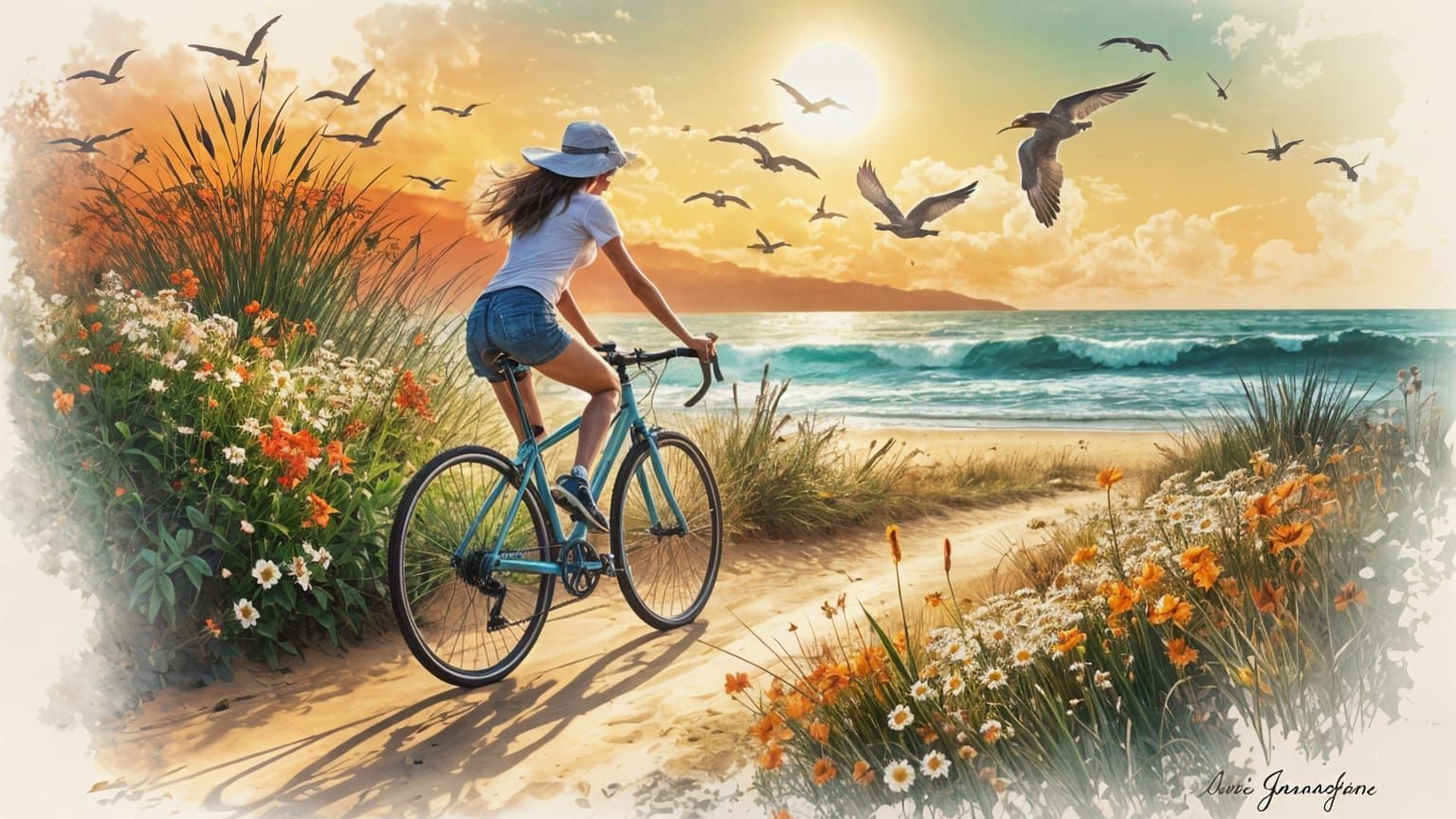 AI Generated Summer Morning Scene