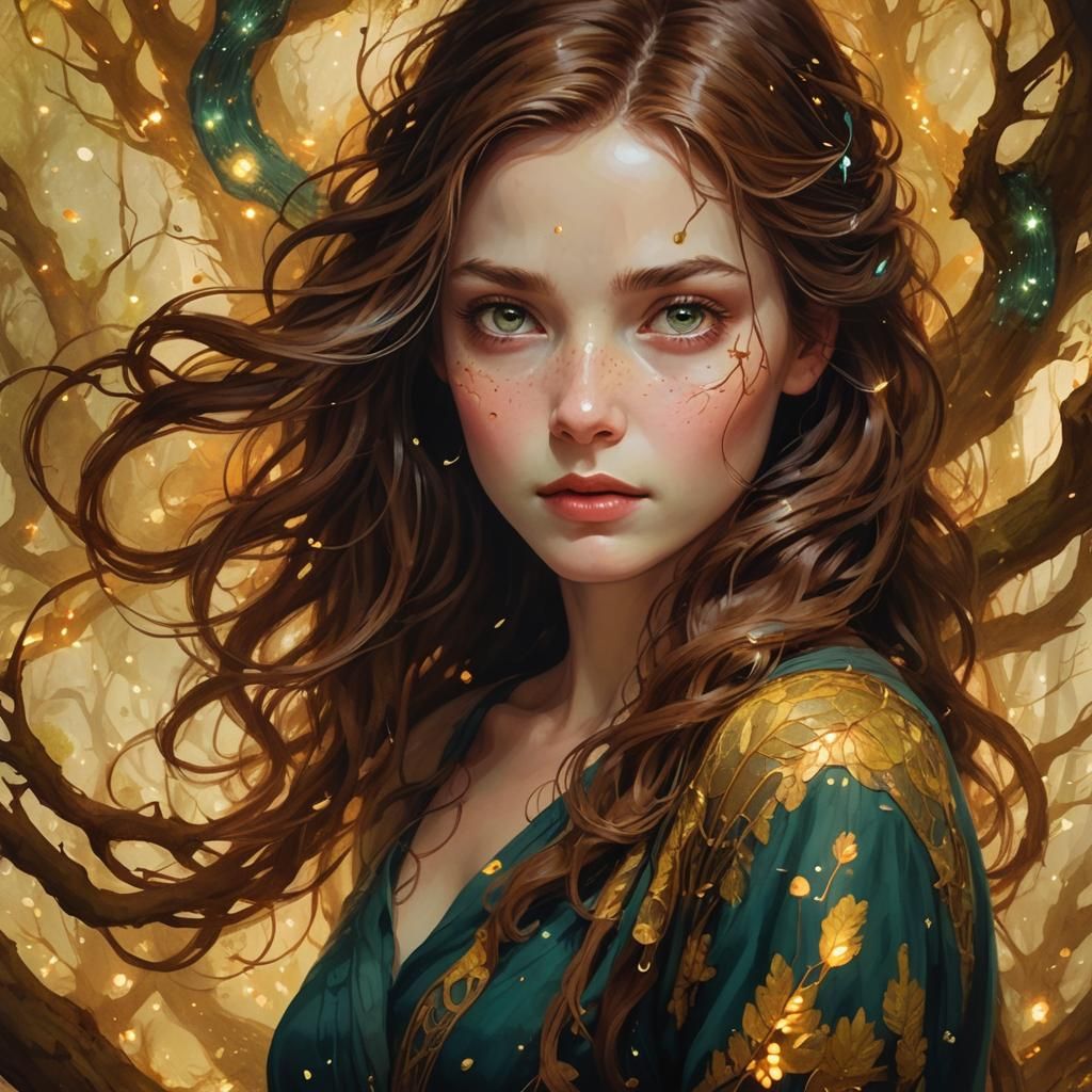 Enchanted Firefly Glade Under a Starry Night