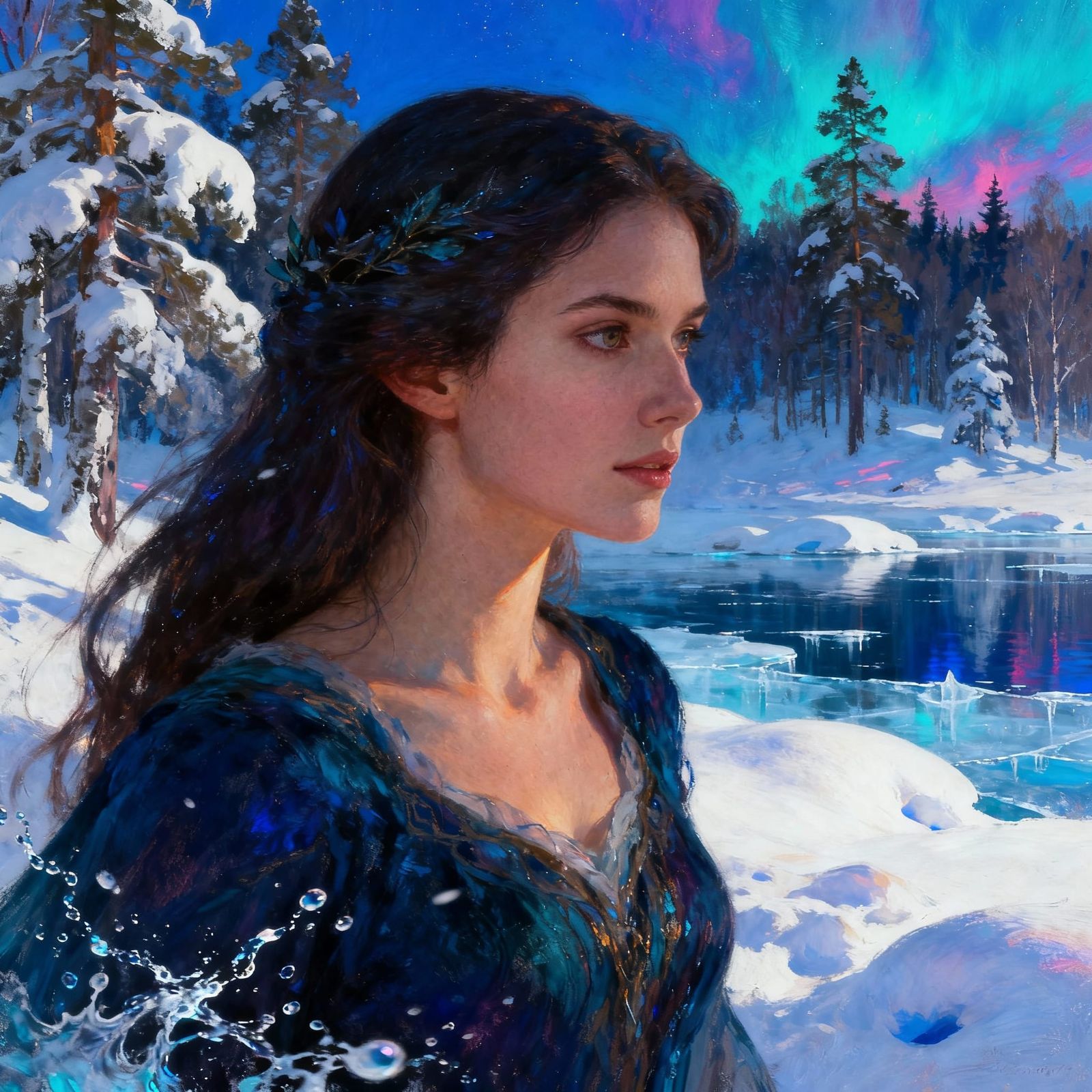 Goddess Sara in Ethereal Finnish Snowscape