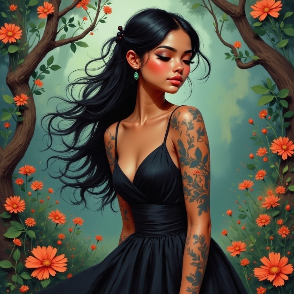 Filipino Goth Girl in Disney Princess Style