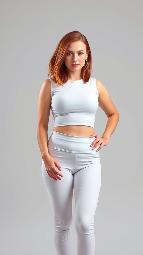 Confident Redhead in Studio Lighting