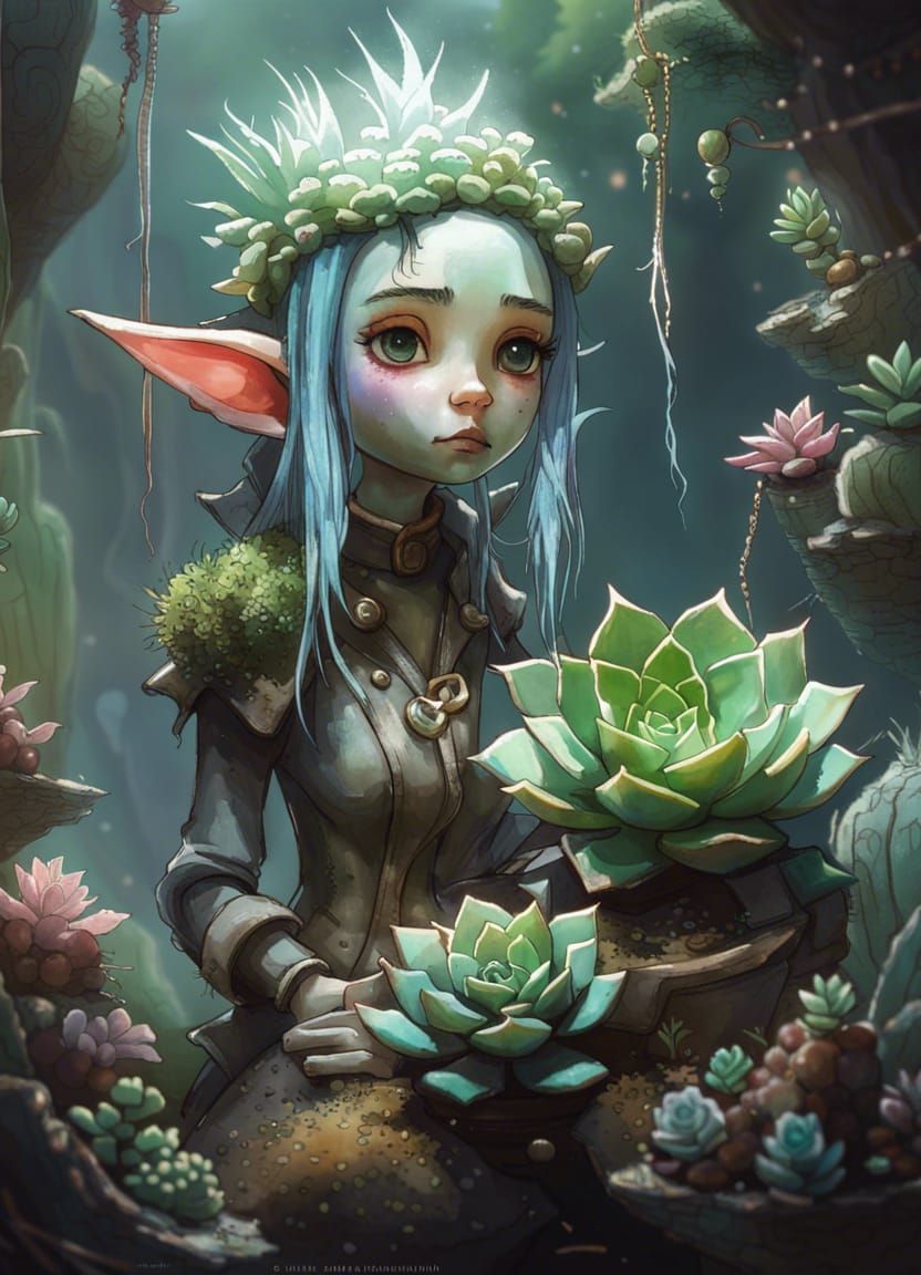 Unhappy succulents elf