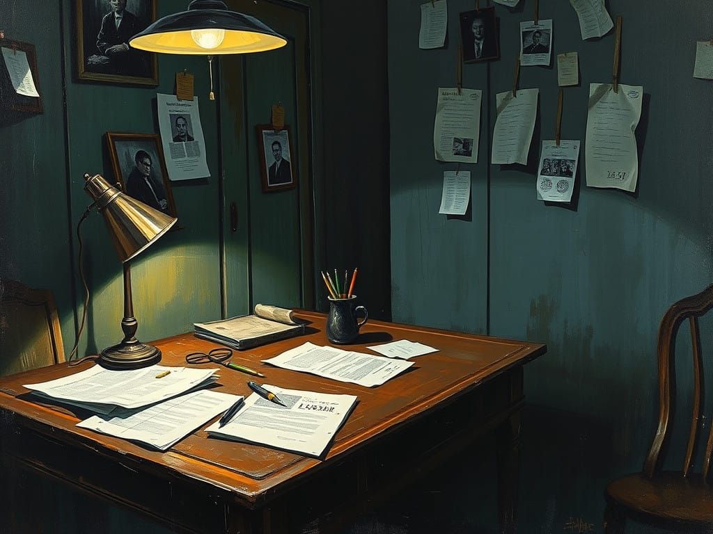 Detective's Clue-Ridden Study in Dark Fantasy