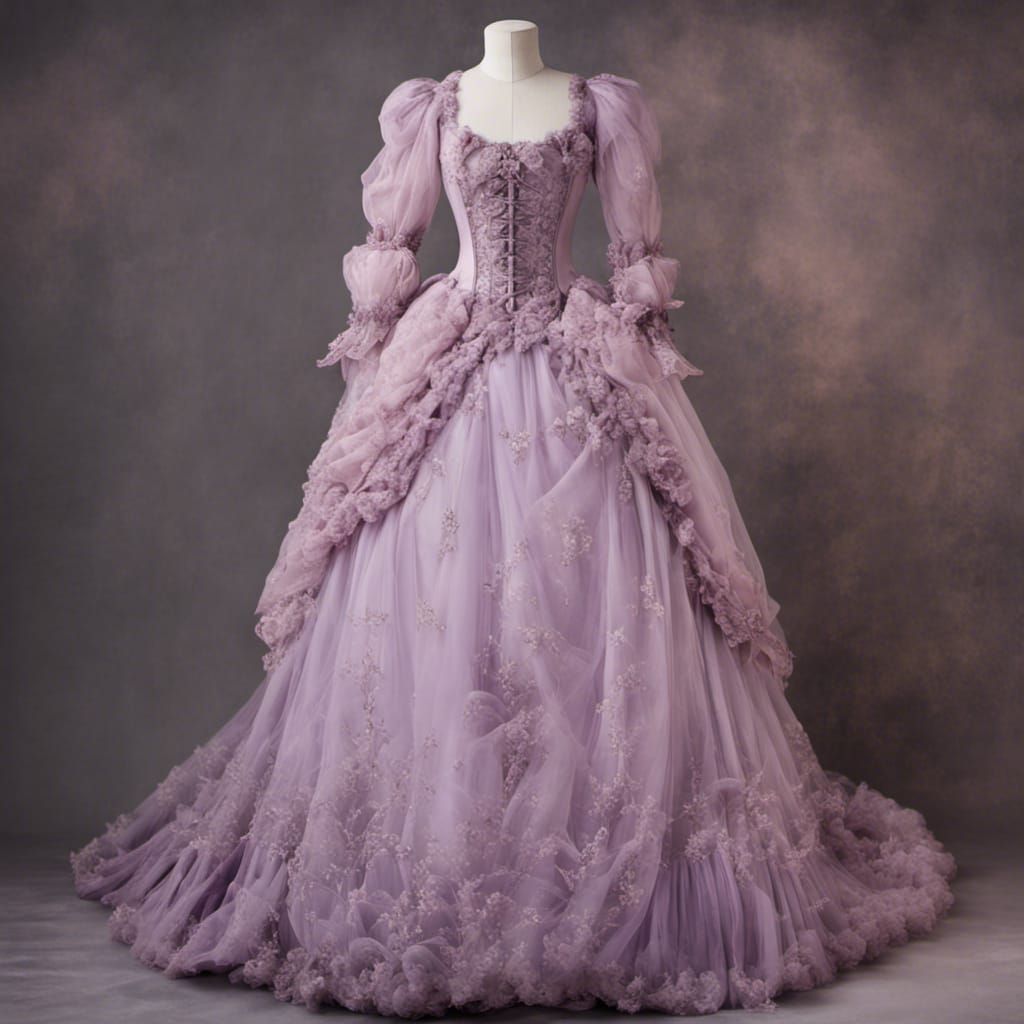 Rococo Princess Dress on Dress Form