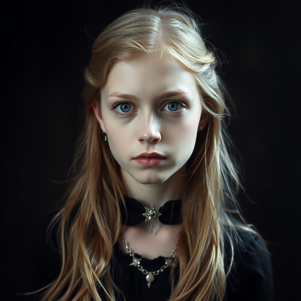 Medieval Portrait of a Pale Blond Woman