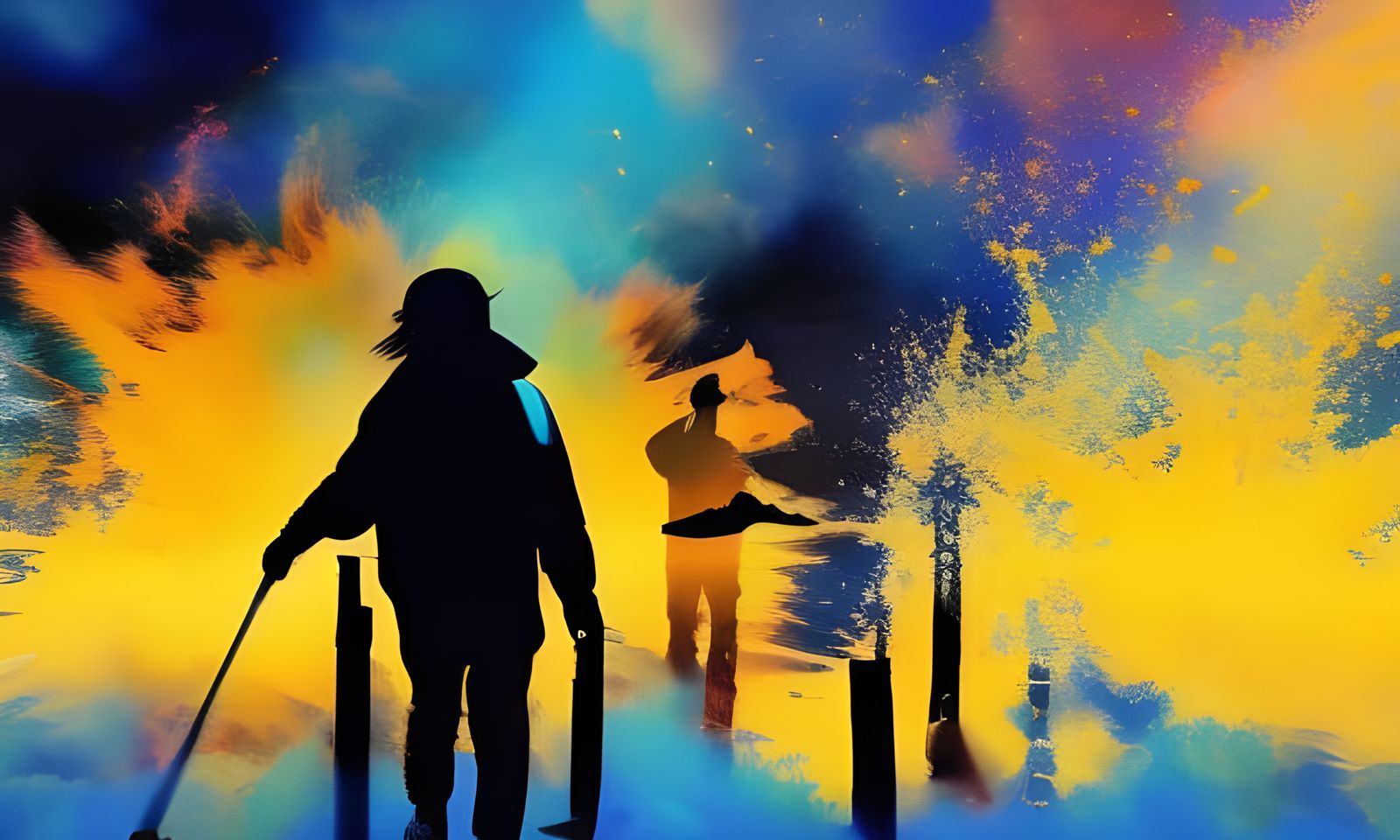 Vibrant Splash Art: Beauty and Ugliness in Neon