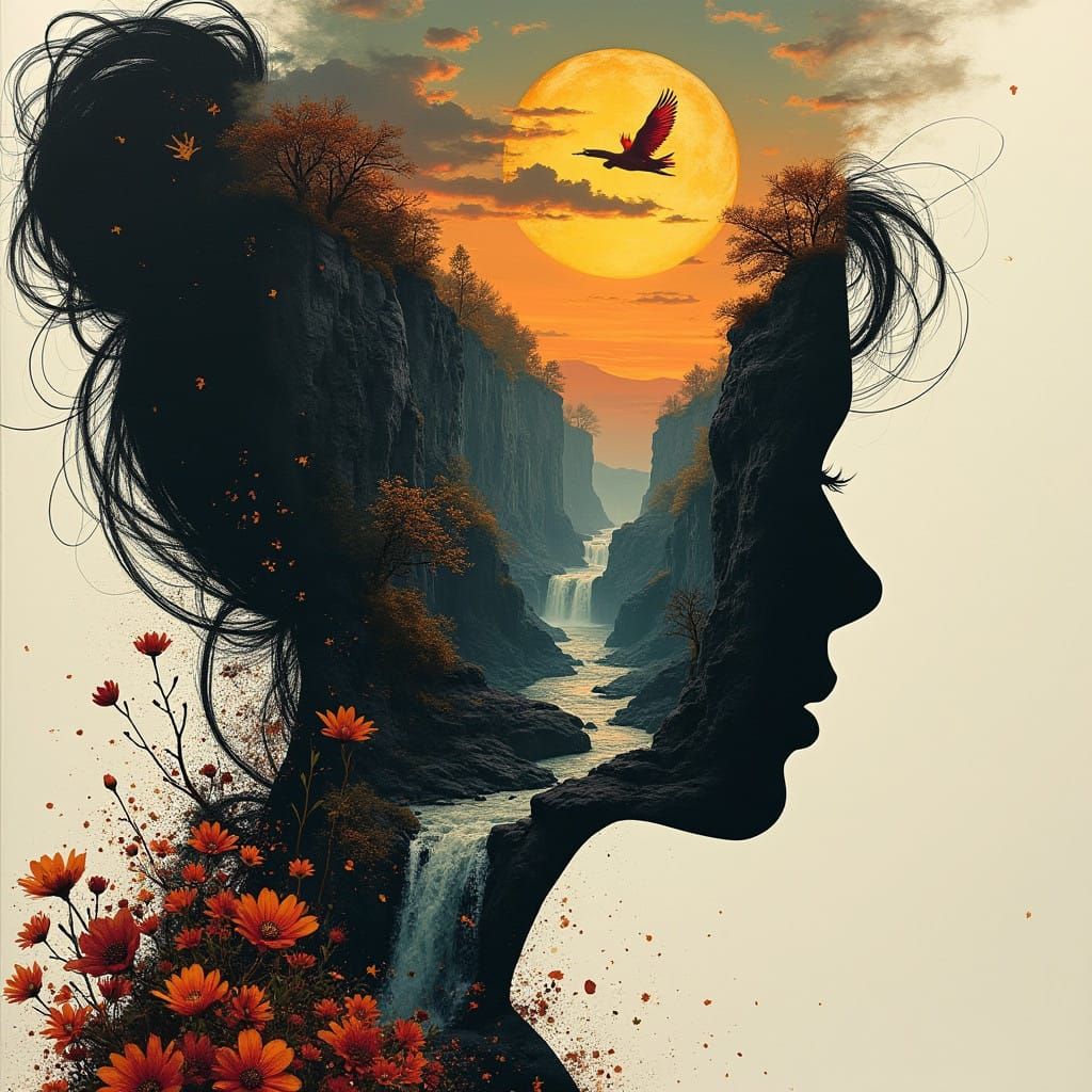 Ethereal Dreamscape in Whimsical Urbanpunk Style