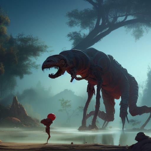 Martians Visit Zoo with Humanoid Animals