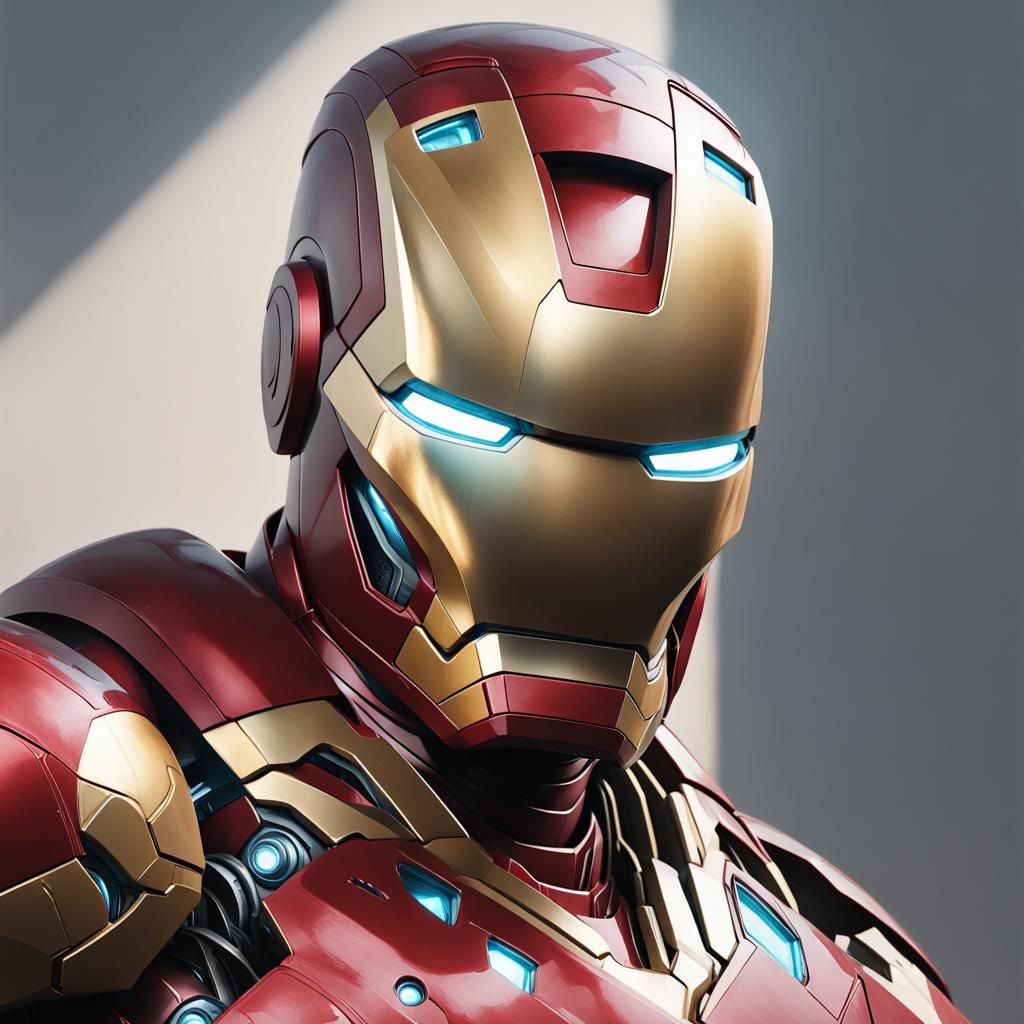 Hyperdetailed Iron Man Portrait in 8k Resolution