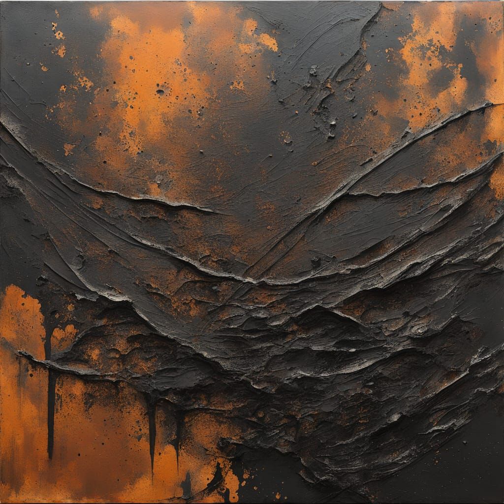 Moody Beauty in Abstract Expressionist Style