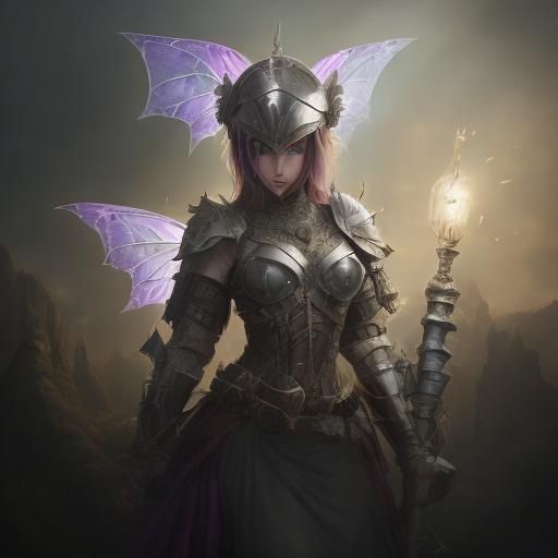 Battle Fairy in Surreal Candy Art Style