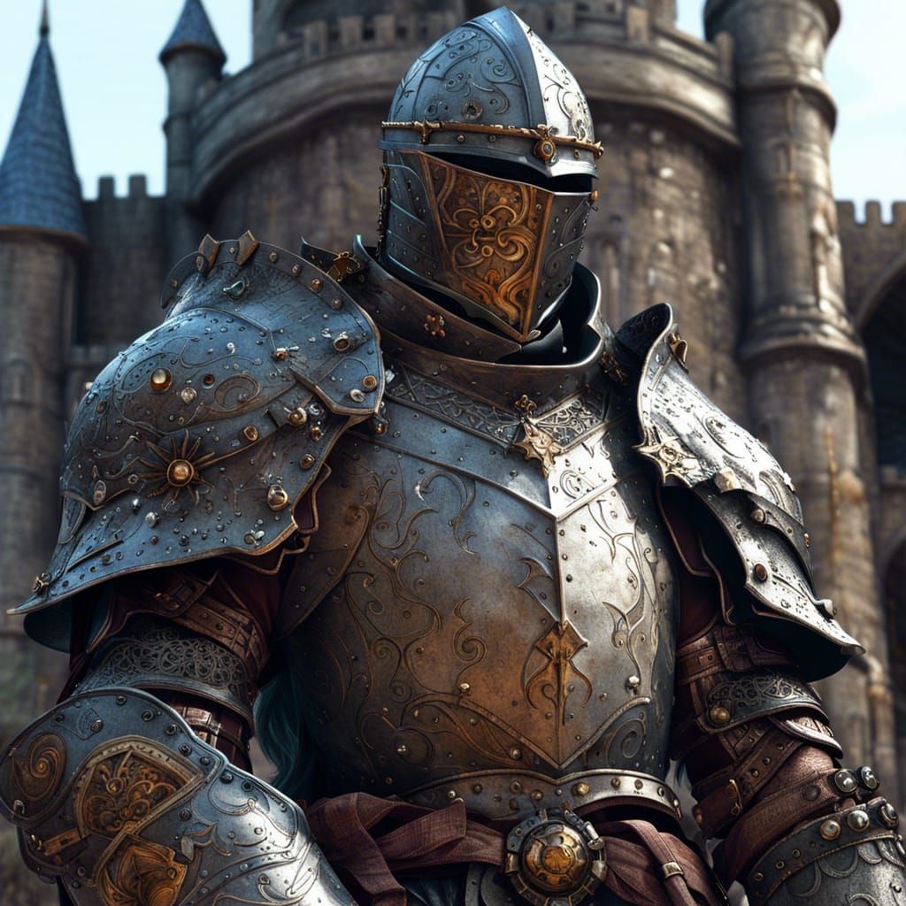 Medieval Villain Knight Close-Up: Fantasycore Art