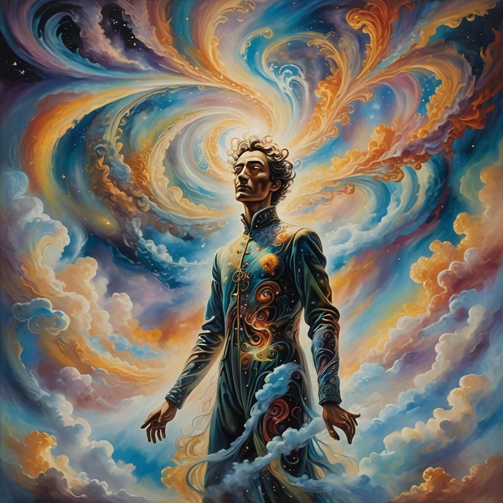 Divine Human Form in Ephemeral Vortex