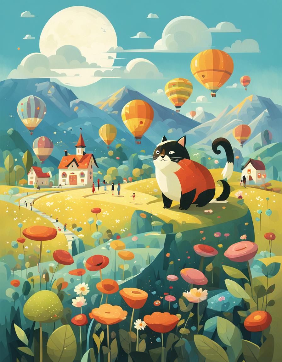 Whimsical Scene in the Style of Joey Chou