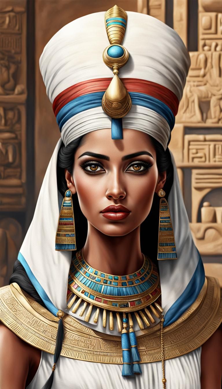 Hyperrealistic Portrait of Modern Egyptian Woman