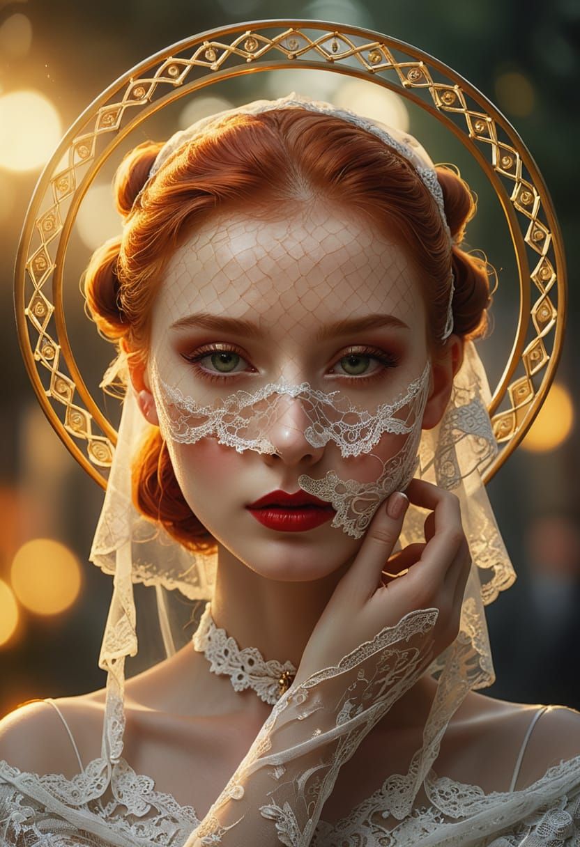 Golden Hour Bride: A Close-Up Portrait of Elegance