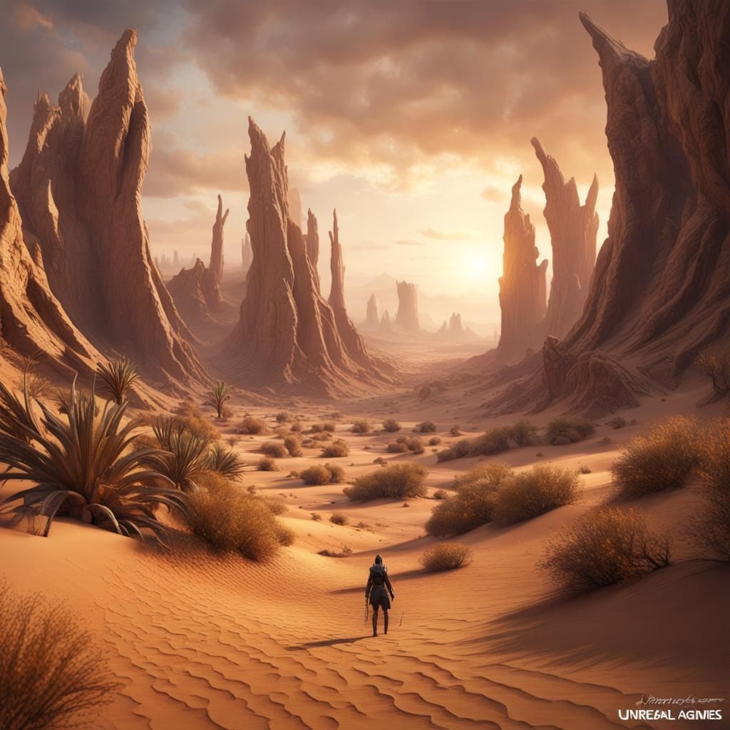 Detailed Desert Landscape from Custom Hunger Games